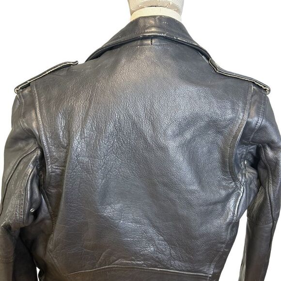 Vanguard Authentic Vintage Leather Moto Motorcycle Jacket, size 42 - Picture 10 of 14